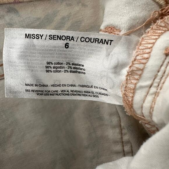 Code Bleu Love Size 6 Crop Floral Denim Jeans Casual Summer Weekend - Picture 13 of 14